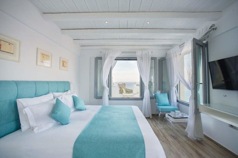 Chambre de l'hôtel Rock Villa à Naxos dans les Cyclades - Grèce | Au Tigre Vanillé