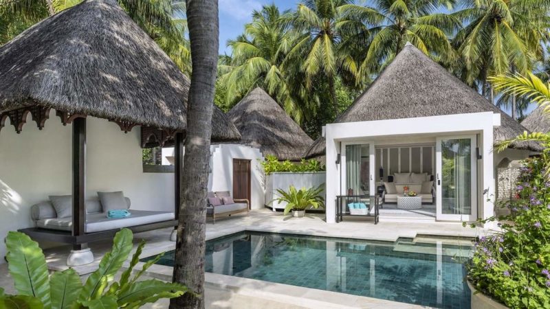 Villa plage avec piscine privée de l'hotel Four Seasons - Maldives | Au Tigre Vanillé